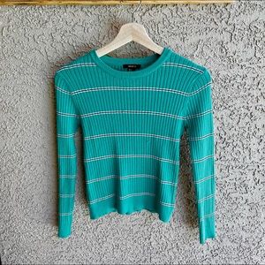 F21 green stripe long sleeve
